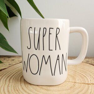 Rae Dunn SUPER WOMAN Coffee Cup Mug 16 Oz Classic Artisan Collection